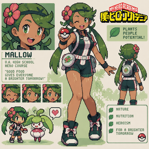 My hero academia mallow pokegirl  