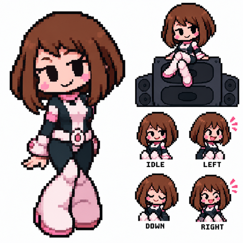 Friday night Funkin ochako girlfriend cuerpo completo 