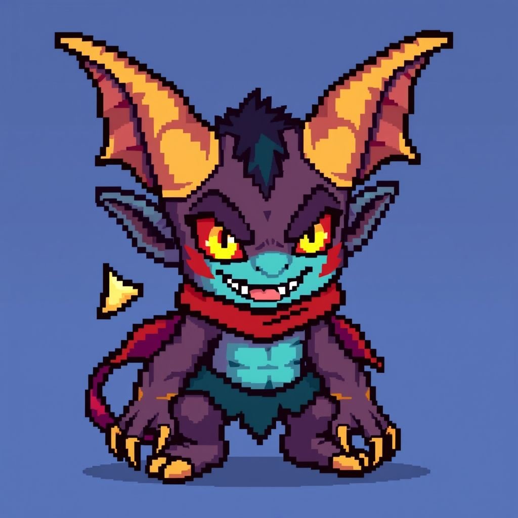Fantasy Character sprite 2D no weapon demon