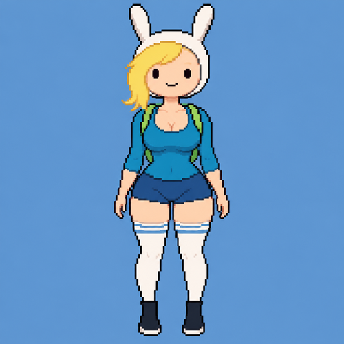 Fionna la humana adventure time ropa ajustada de frente 