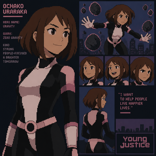 Young justice ochako uraraka  