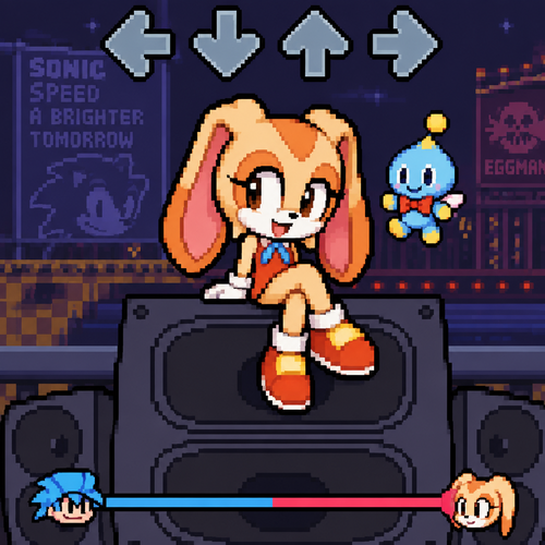 Friday night Funkin cream the rabbit gf