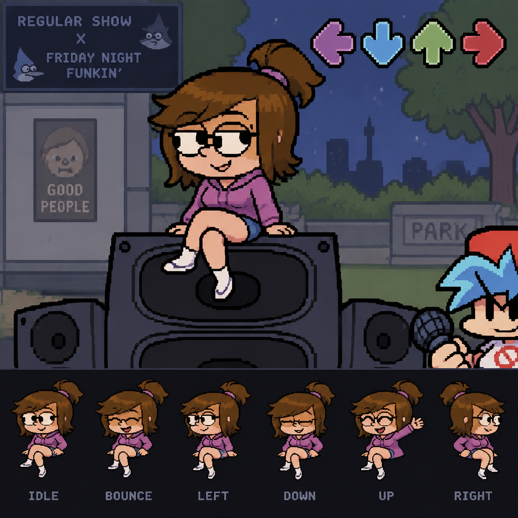 Friday night Funkin regular show Eileen roberts gf