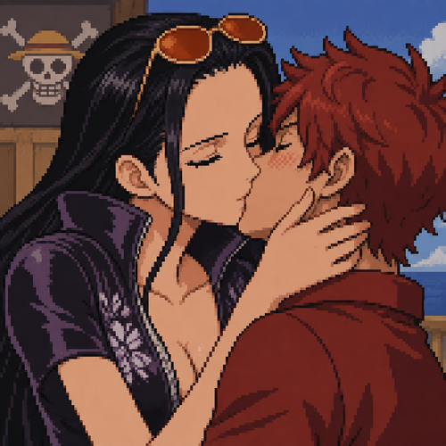 Nico robin kiss beso original character boy red