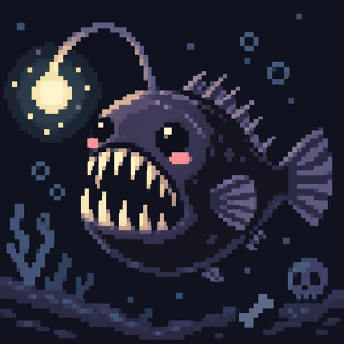 Spooky kawaii angler fish 