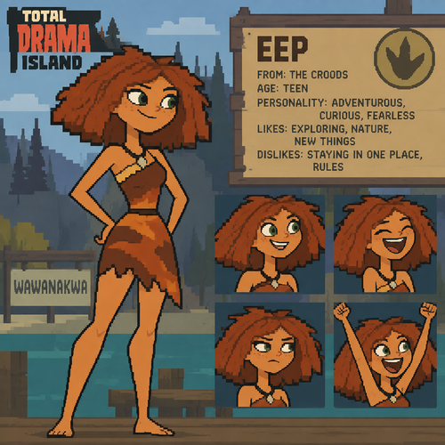 Total drama island los croods eep  incons