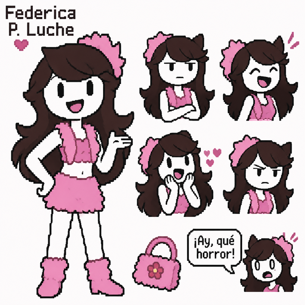 Federica p luche estilo de dibujo de Jaiden Animations