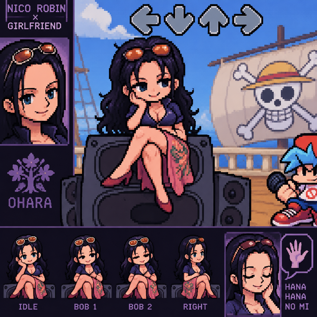 Friday night Funkin one piece Nico robin gf girlfriend