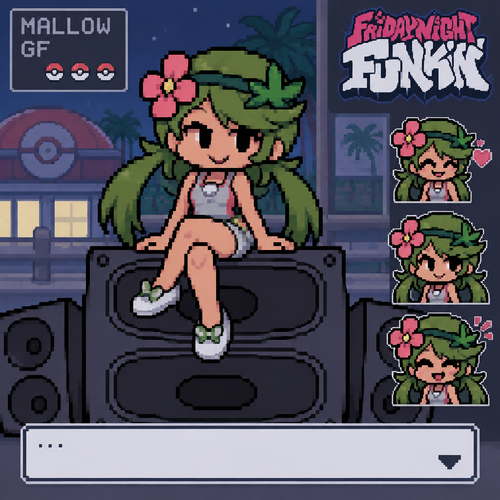 Friday night Funkin poke girl mallow gf   Girlfriend 