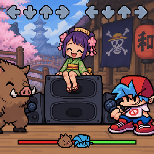 Friday night Funkin one piece otama gf incons