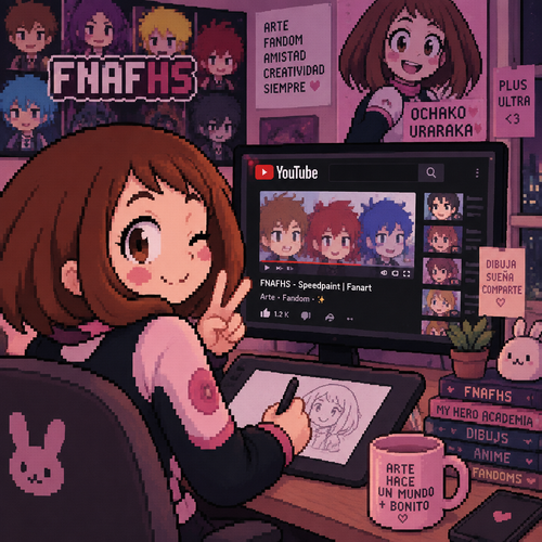 fnafhs  art ochako uraraka  YouTube 