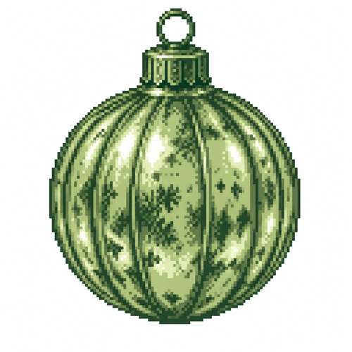 An antique mercury-glass ornament with realistic mottling and delicate ribbing. White background 