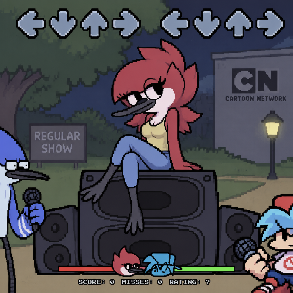 Friday night Funkin regular show margarita gf