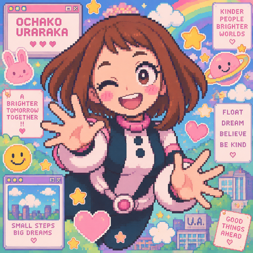 Ochako uraraka kidcore art style