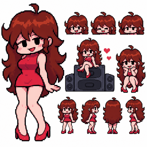 friday night funkin girlfriend anime draw art manga cuerpo completo 