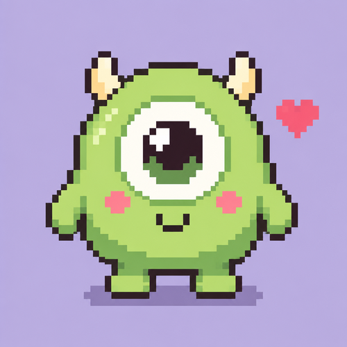 Cute kawaii cyclops 