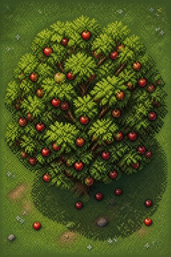 top down apple tree