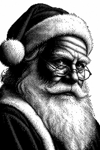 realistic close up santa clause. white background