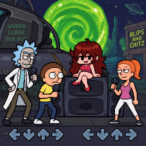 Rick and Morty summer smith Friday night Funkin gf
