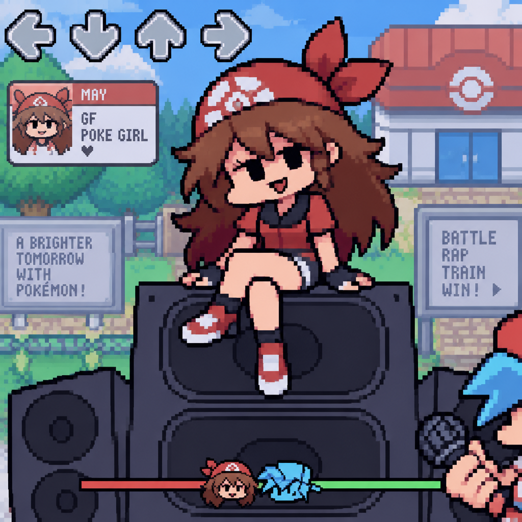 Friday night Funkin poke girl may gf girlfriend