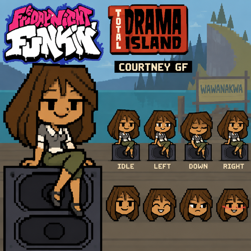 Friday night Funkin total drama island couthey gf   Girlfriend 
