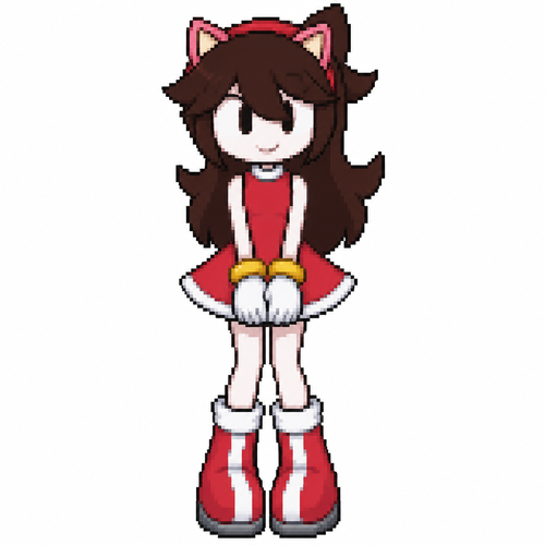 Jaiden animations but with the clothes and hair of the character Amy rose, full body front perspective