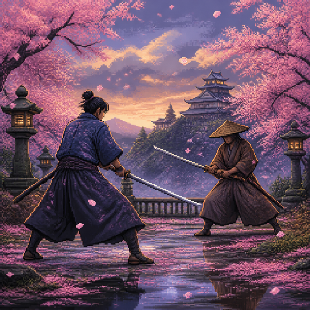 32-Bit pixel art style example