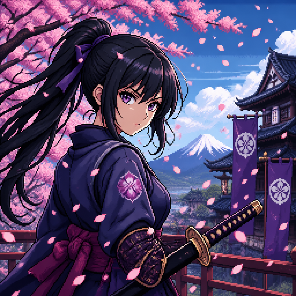 Anime Pixel pixel art style example