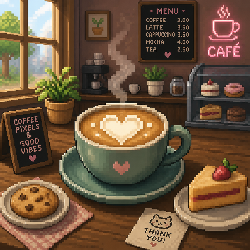 Café Pixel pixel art style example