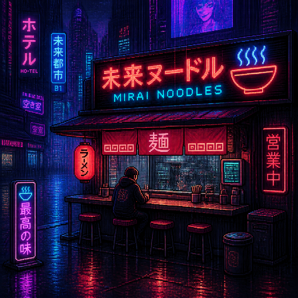 Cyberpunk Pixel pixel art style example