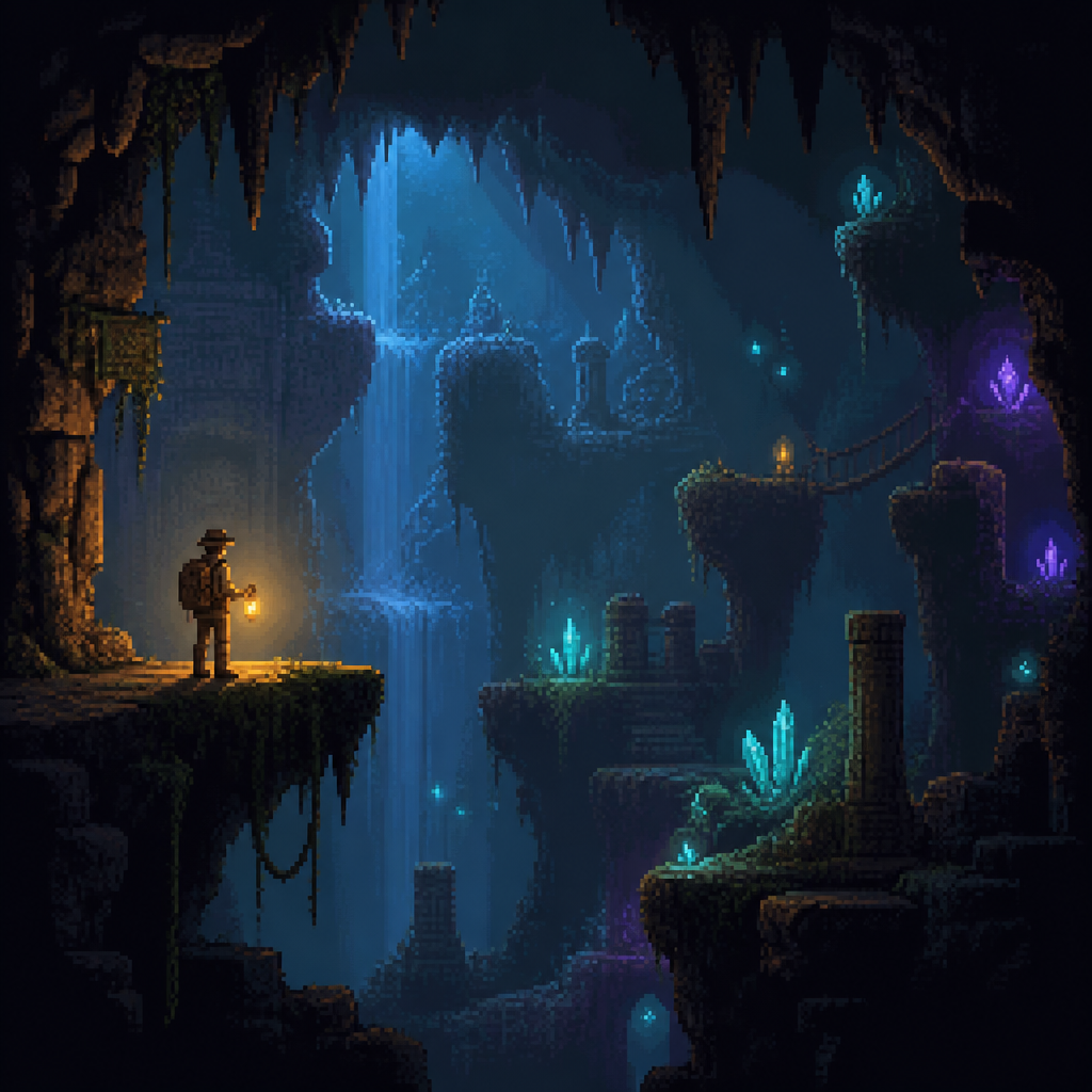 Exploration pixel art style example