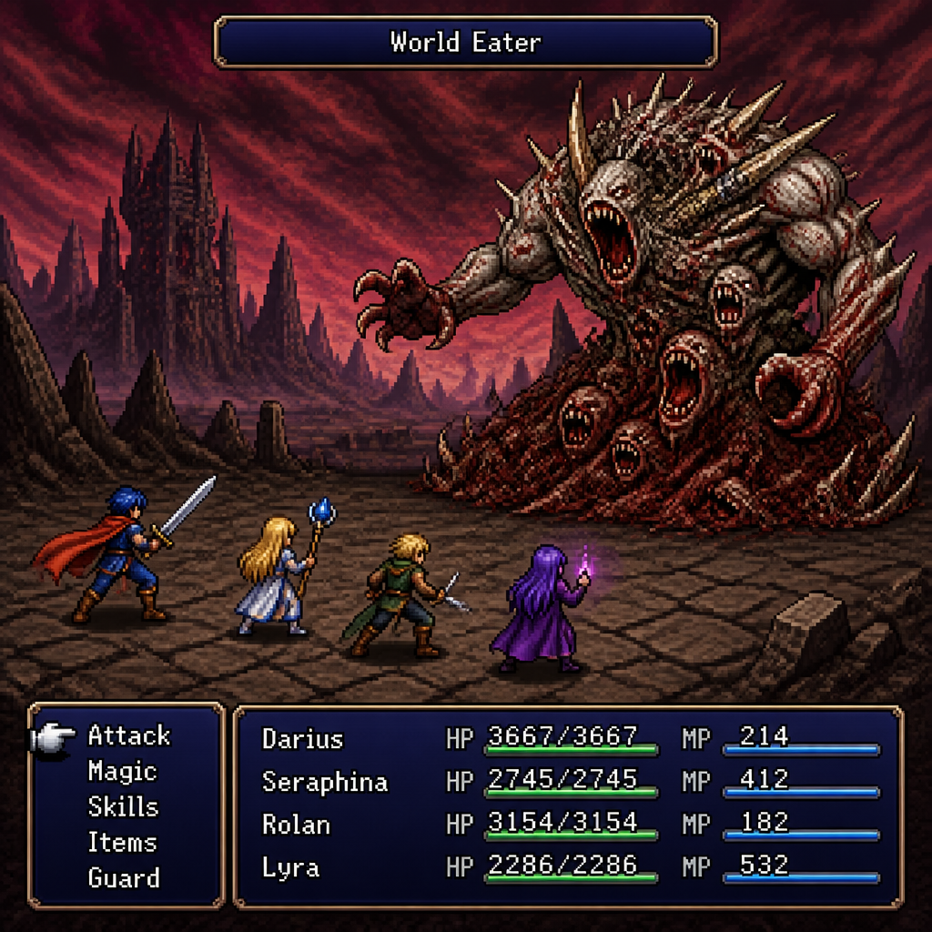 JRPG pixel art style example