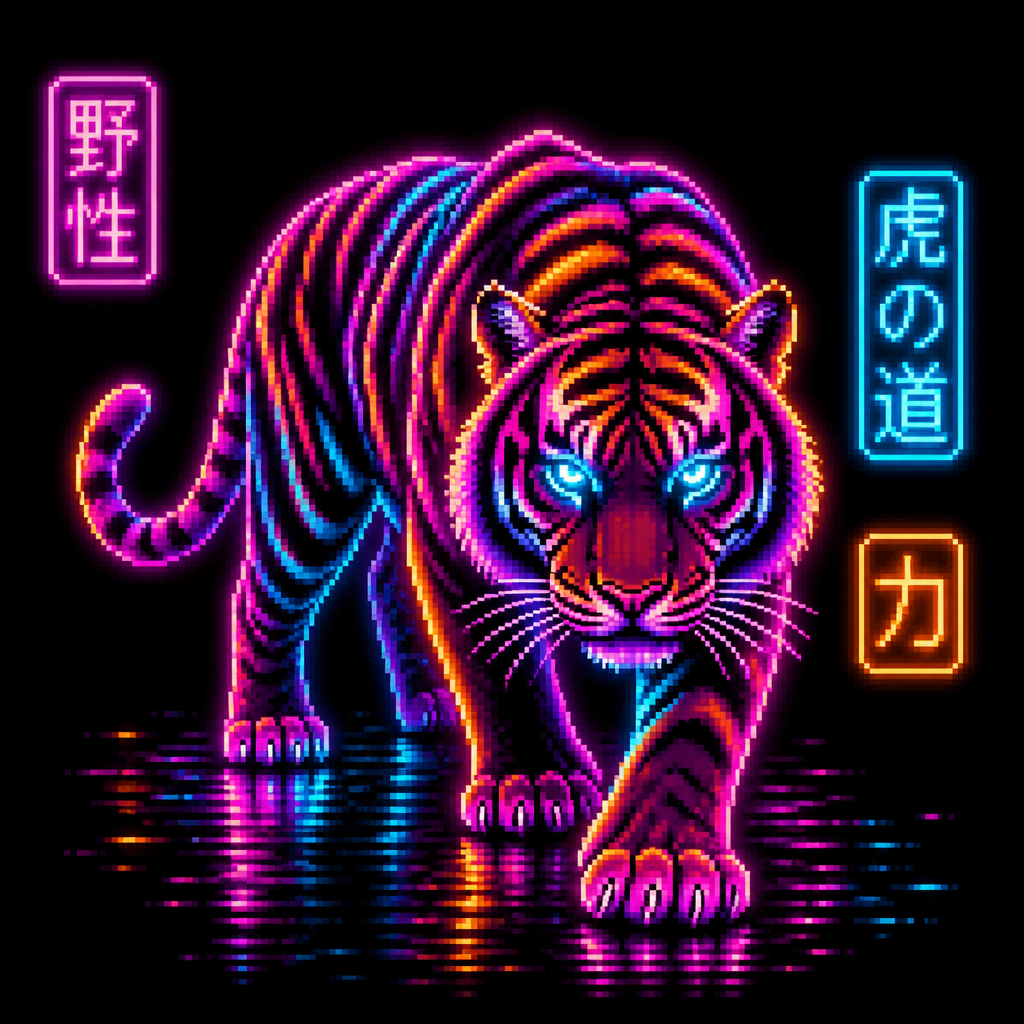 Neon Pixel pixel art style example