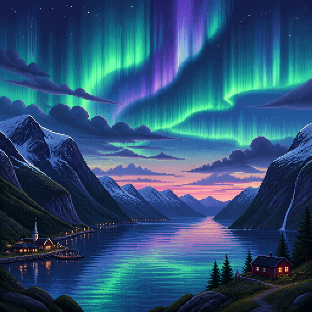Pixel Landscape pixel art style example
