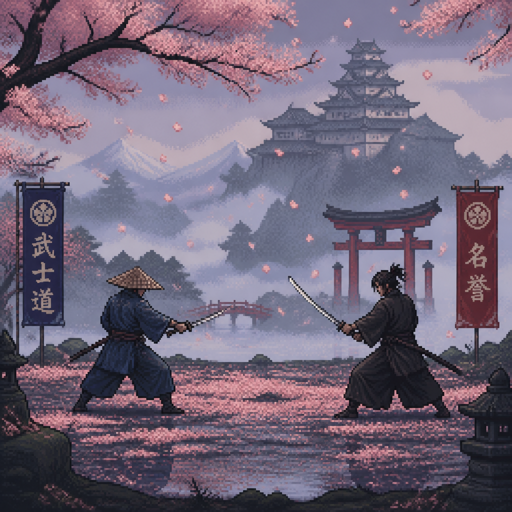 Samurai Pixel pixel art style example