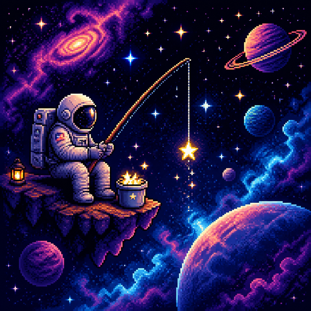 Space Pixel pixel art style example
