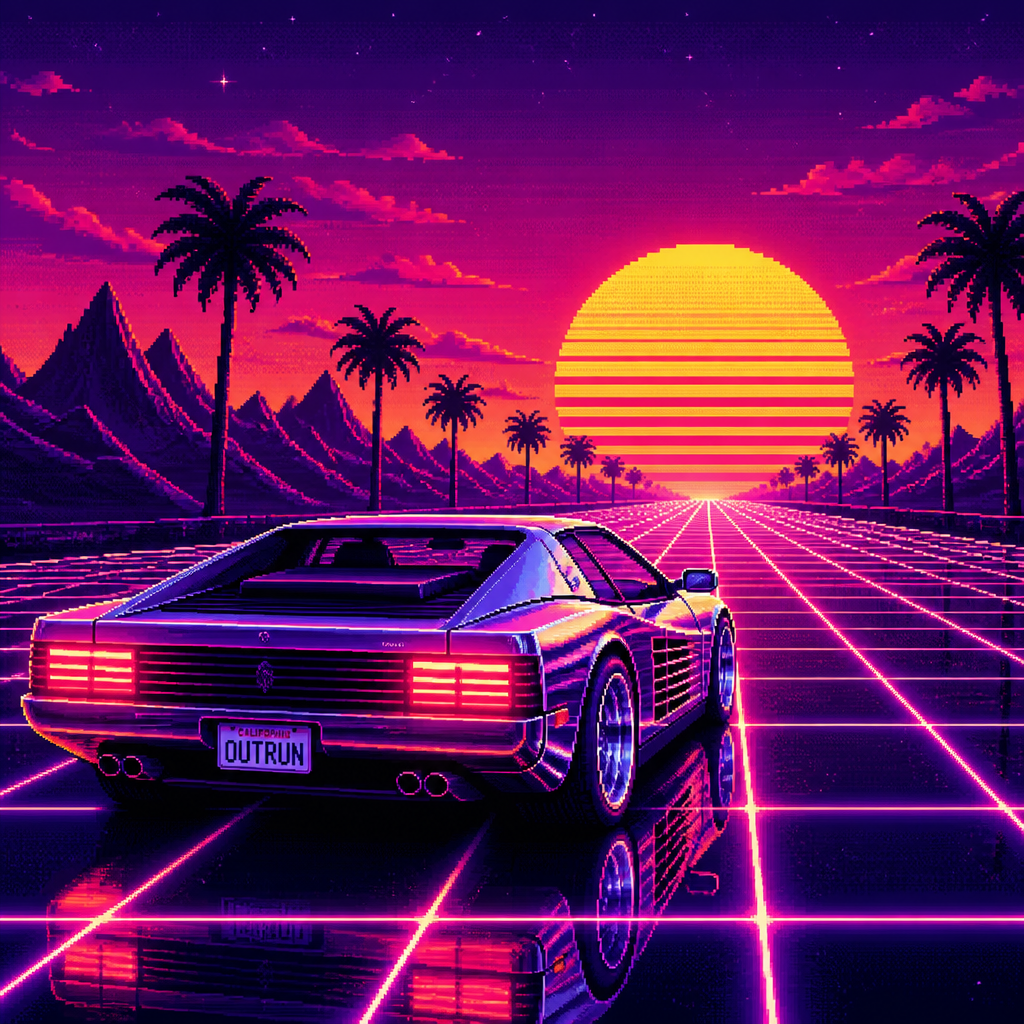 Synthwave Pixel pixel art style example