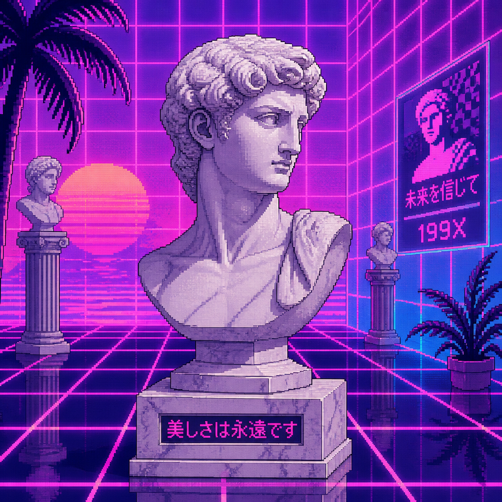 Vaporwave Pixel pixel art style example