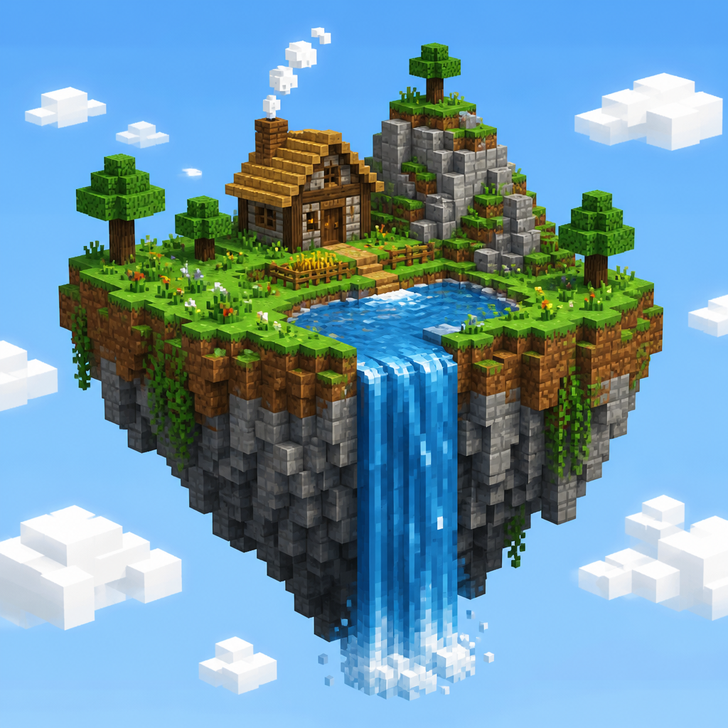 Voxel pixel art style example