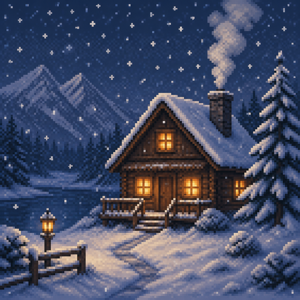 Winter Pixel pixel art style example